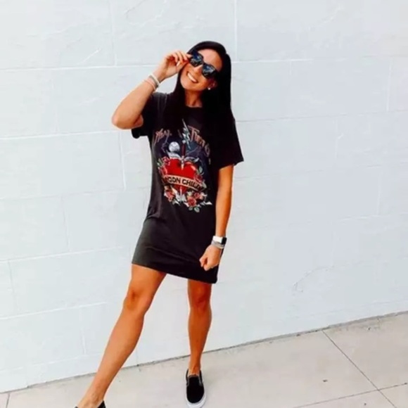 Mystical Thunder Moon Child Graphic Tee Dress - Picture 3 of 5